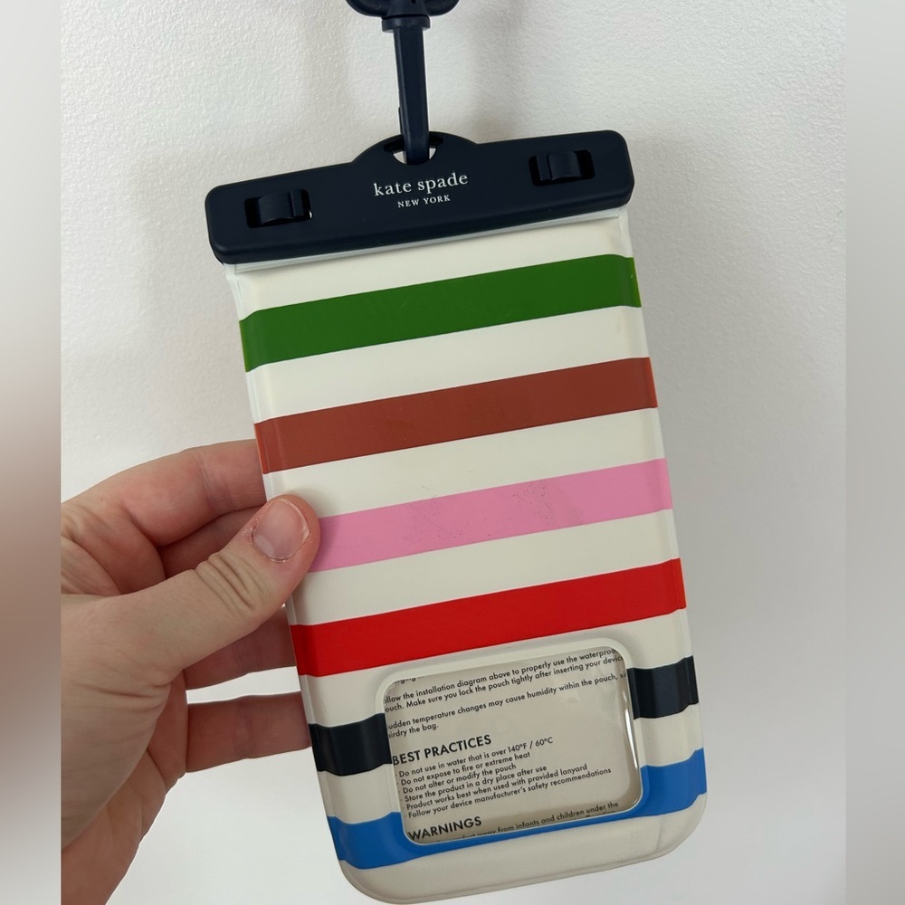 NWT Kate Spade New York IP68 Floating Waterproof Phone Pouch - Adventure Stripe